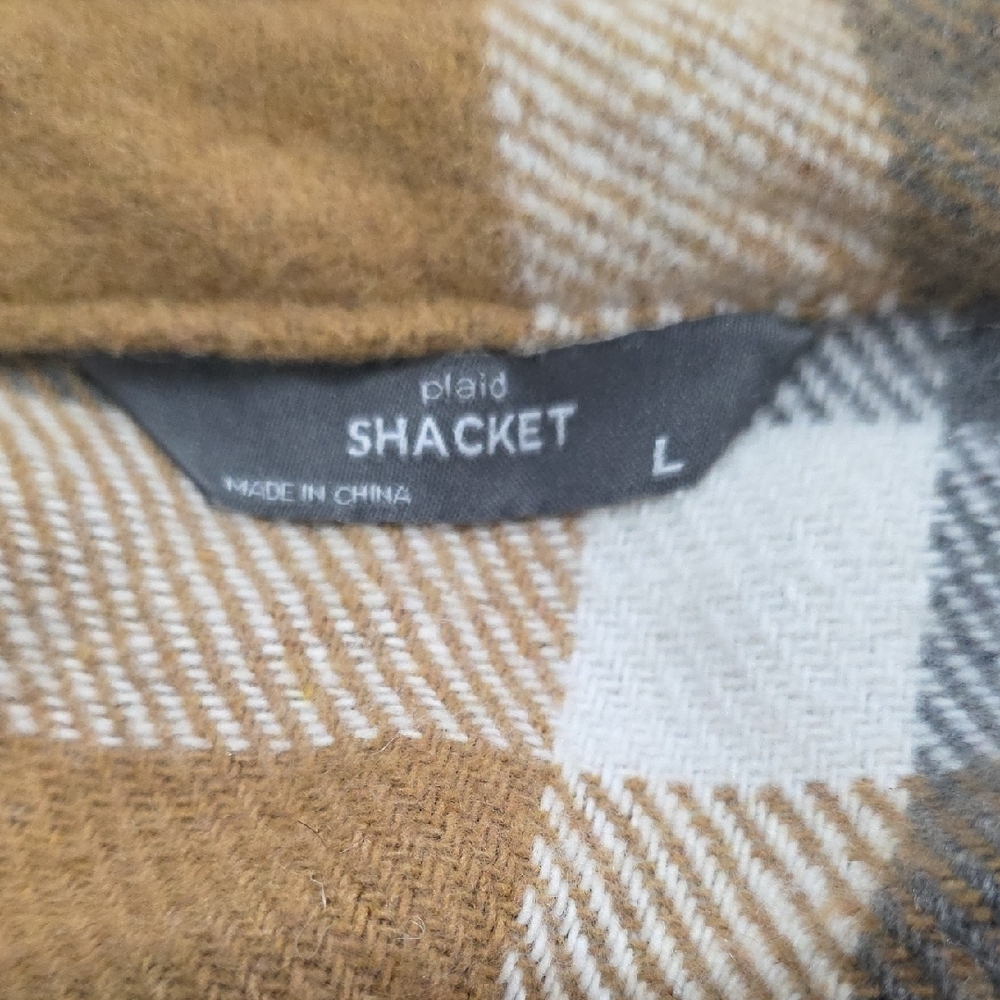Plaid Button-Up Shacket - Picture 2 of 2